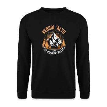 Verso L Alto Saint Pier Giorgio Frassati - Sweat-shirt Unisexe - noir - Devant - Alina (178cm) & Michal (187cm)