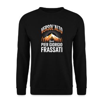 Verso L Alto Saint Pier Giorgio Frassati - Sweat-shirt Unisexe - noir - Devant - Alina (178cm) & Michal (187cm)