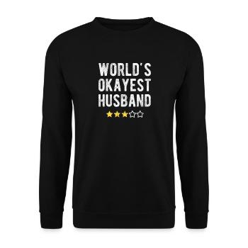 Le mari le plus correct du monde, une citation drôle de mari - Sweat-shirt Unisexe - noir - Devant - Alina (178cm) & Michal (187cm)