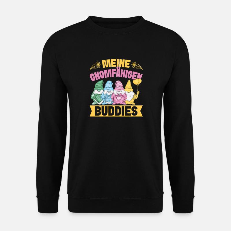 Gartenzwerg Kostüm Gnomefähigen Buddies Gnome - Unisex Pullover - Schwarz