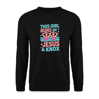 Synchronized swimming Artistic swimming Water sports - Unisex Sweatshirt - black - Front - Alina (178cm) & Michal (187cm)