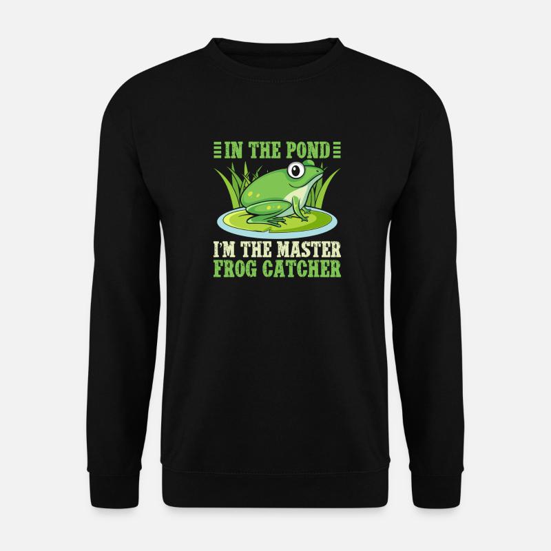 Attrape-grenouilles dans l'étang Maître attrape-grenouilles - Sweat-shirt Unisexe - noir