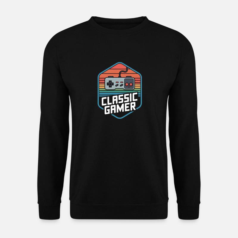 Classic Gamer Retro Controller Nostalgia - Unisex Sweatshirt - black
