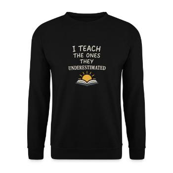 Staff for Alternative Education Teacher Second - Unisex Sweatshirt - black - Front - Alina (178cm) & Michal (187cm)