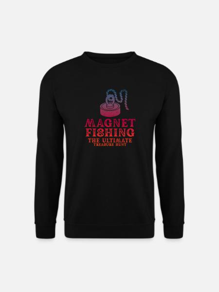 Neodymium Magnet Fishing Magnetic Fisher - Unisex Sweatshirt - black