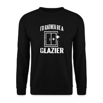 Bold Glazier Job Pride Graphic Humor - Unisex Sweatshirt - black - Front - Alina (178cm) & Michal (187cm)
