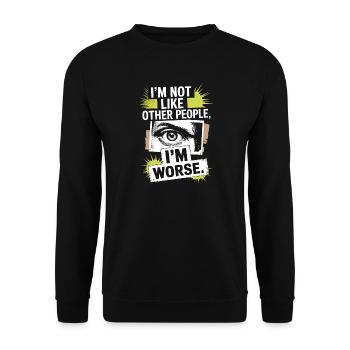 Je ne suis pas comme les autres, je suis pire Frech Gothic - Sweat-shirt Unisexe - noir - Devant - Alina (178cm) & Michal (187cm)