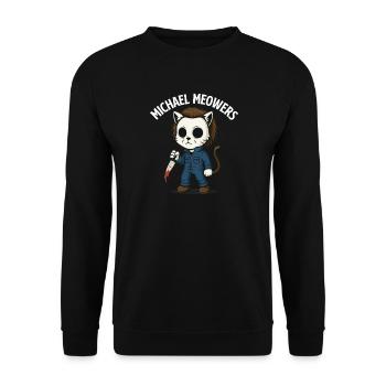 Michael Meowers Parodie effrayante de chat d’Halloween - Sweat-shirt Unisexe - noir - Devant - Alina (178cm) & Michal (187cm)