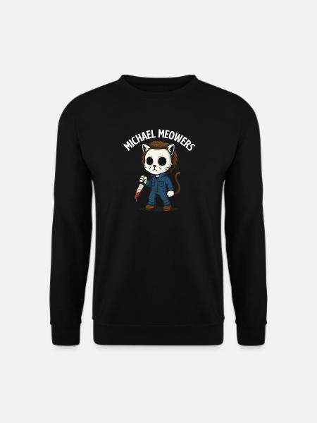 Michael Meowers Gruselige Halloween-Katzenparodie - Unisex Pullover - Schwarz