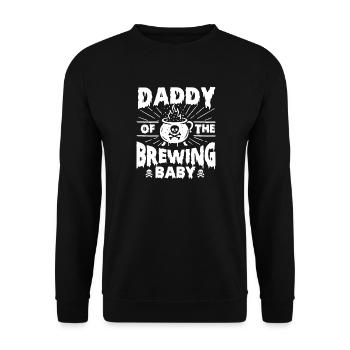 Daddy Of The Brewing Baby Halloween Reveal - Unisex Sweatshirt - black - Front - Alina (178cm) & Michal (187cm)