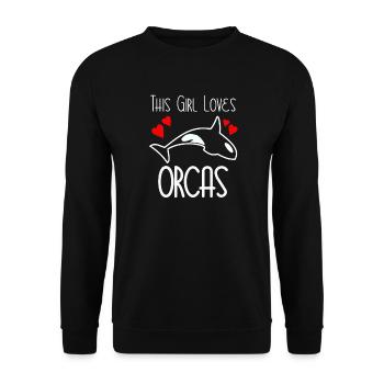 Cette fille aime les orques - Sweat-shirt Unisexe - noir - Devant - Alina (178cm) & Michal (187cm)