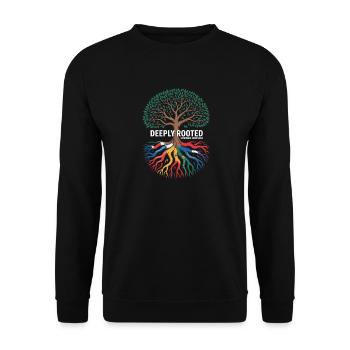 Deeply Rooted Hispanic Heritage Roots - Unisex Sweatshirt - black - Front - Alina (178cm) & Michal (187cm)