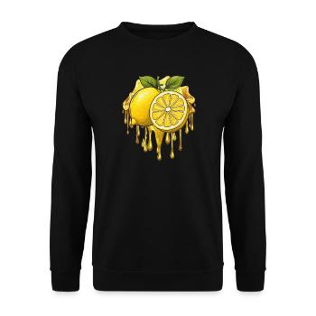 lemon - Unisex Sweatshirt - black - Front - Alina (178cm) & Michal (187cm)
