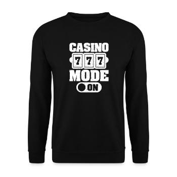 Casino Gambler Mode On Gambling - Unisex Pullover - Schwarz - Vorne - Alina (178cm) & Michal (187cm)