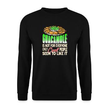 Guacamole Only Cool People Like It Funny Snack - Unisex Sweatshirt - black - Front - Alina (178cm) & Michal (187cm)