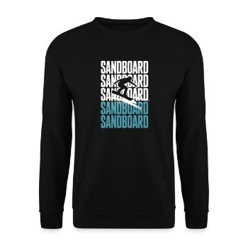 Retro Sandboarder Summer Sandboarding - Unisex Sweatshirt - black - Front - Alina (178cm) & Michal (187cm)