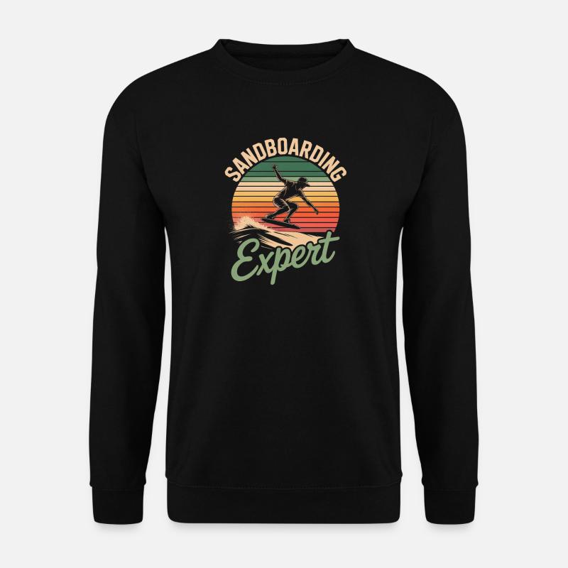 Retro Sunset Sandboarder Expert Summer - Unisex Sweatshirt - black