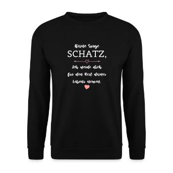 Humour Dire Relation Mariage Partenariat - Sweat-shirt Unisexe - noir - Devant - Alina (178cm) & Michal (187cm)