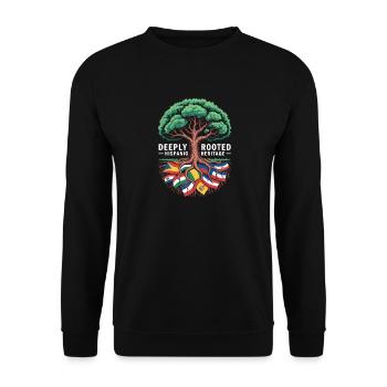 Deeply Rooted Hispanic Heritage Roots - Unisex Sweatshirt - black - Front - Alina (178cm) & Michal (187cm)
