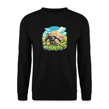 Tortoises Tortoise - Unisex Sweatshirt - black - Front - Alina (178cm) & Michal (187cm)