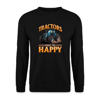Tracteur Enfants Ferme Mode de vie - Sweat-shirt Unisexe - noir - Devant - Alina (178cm) & Michal (187cm)