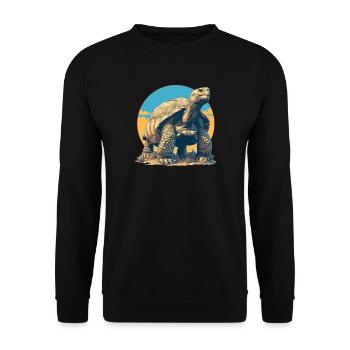 Tortoises Tortoise - Unisex Sweatshirt - black - Front - Alina (178cm) & Michal (187cm)