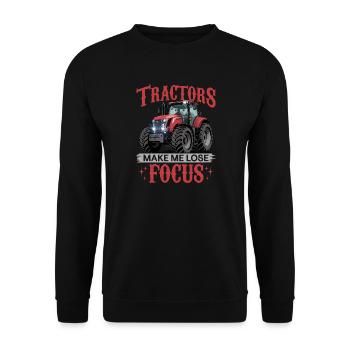 Tracteur Enfants Ferme Mode de vie - Sweat-shirt Unisexe - noir - Devant - Alina (178cm) & Michal (187cm)