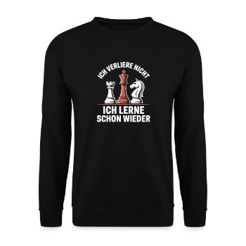 Un joueur d’échecs professionnel apprend à nouveau - Sweat-shirt Unisexe - noir - Devant - Alina (178cm) & Michal (187cm)
