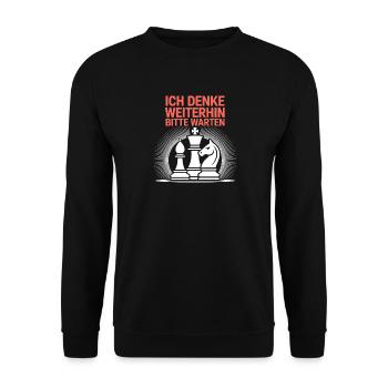 Chess Master Chess Player Chess Gift - Unisex Sweatshirt - black - Front - Alina (178cm) & Michal (187cm)