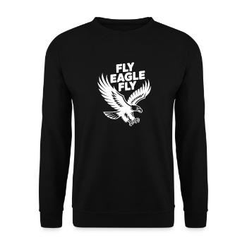 Fliege Adler Fliege - Unisex Pullover - Schwarz - Vorne - Alina (178cm) & Michal (187cm)