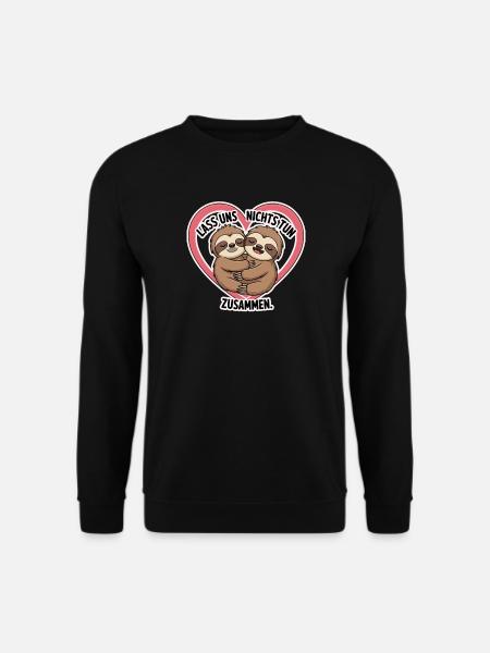 Let's do nothing together sloths - Unisex Sweatshirt - black
