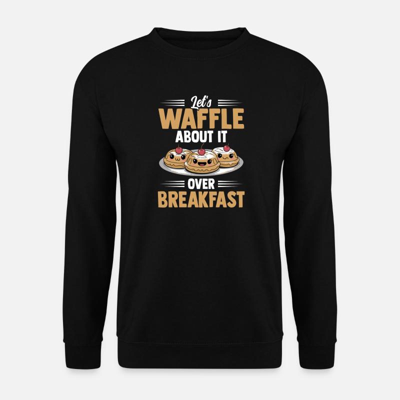 Let's Waffle About It Over Breakfast - Unisex Sweatshirt - black
