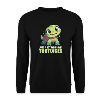 Tortoises Tortoise - Unisex Sweatshirt - black - Front - Alina (178cm) & Michal (187cm)