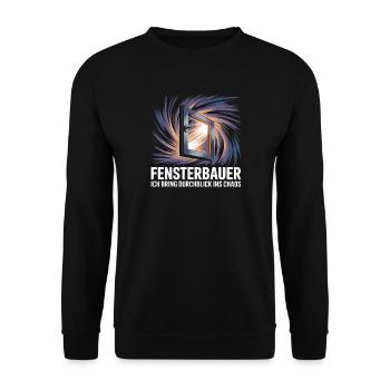 Window Manufacturer Window Fitter Window Construction - Unisex Sweatshirt - black - Front - Alina (178cm) & Michal (187cm)