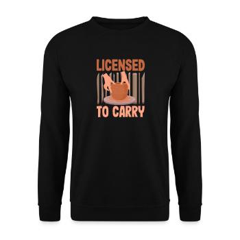 Licensed To Carry Töpferkunst-Liebe - Unisex Pullover - Schwarz - Vorne - Alina (178cm) & Michal (187cm)