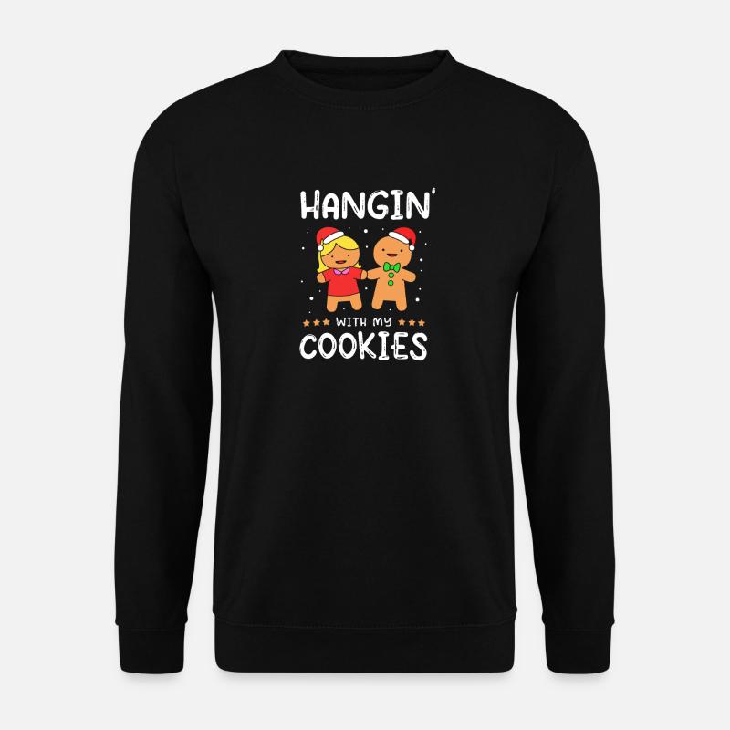 Lebkuchen Weihnachten Lebkuchenmann Gingerbread - Unisex Pullover - Schwarz