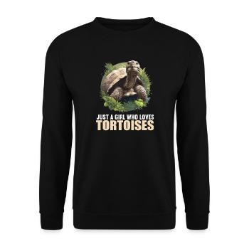 Tortoises Tortoise - Unisex Sweatshirt - black - Front - Alina (178cm) & Michal (187cm)