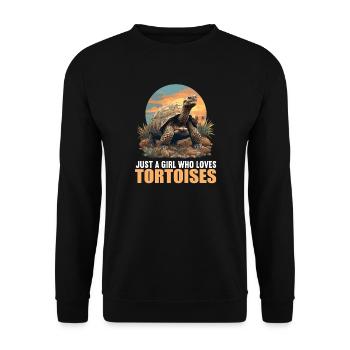 Tortoises Tortoise - Unisex Sweatshirt - black - Front - Alina (178cm) & Michal (187cm)