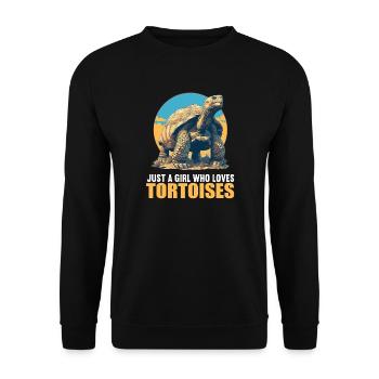 Tortoises Tortoise - Unisex Sweatshirt - black - Front - Alina (178cm) & Michal (187cm)
