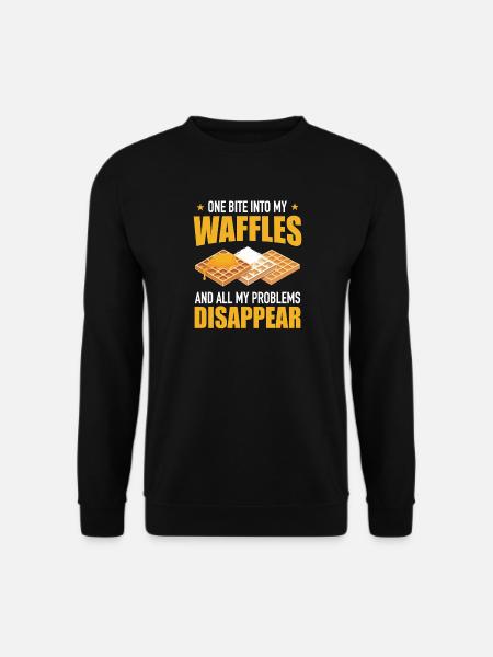 Waffles Pancakes Breakfast Bakery Costume - Unisex Sweatshirt - black