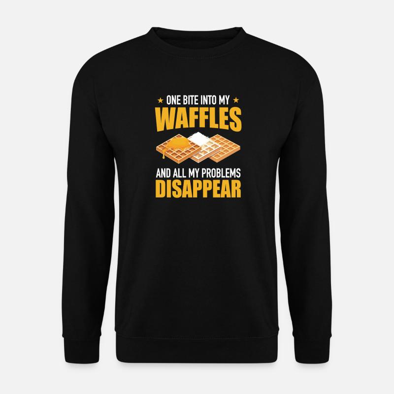 Waffles Pancakes Breakfast Bakery Costume - Unisex Sweatshirt - black