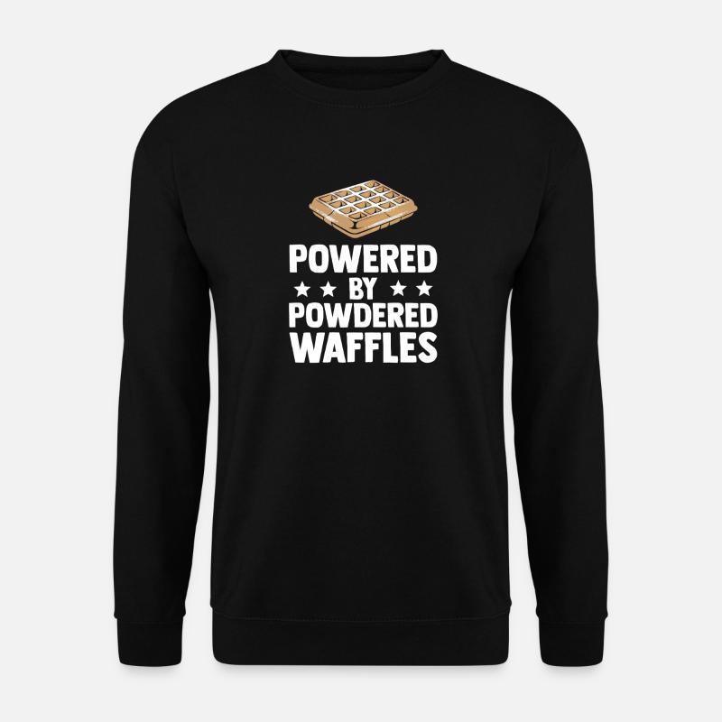 Powered By Powdered Waffles - Unisex Pullover - Schwarz