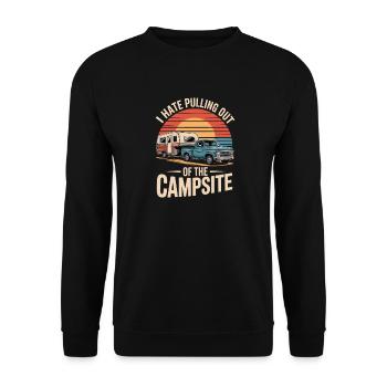 I Hate Pulling Out Of The Campsite Motorhome - Unisex Sweatshirt - black - Front - Alina (178cm) & Michal (187cm)