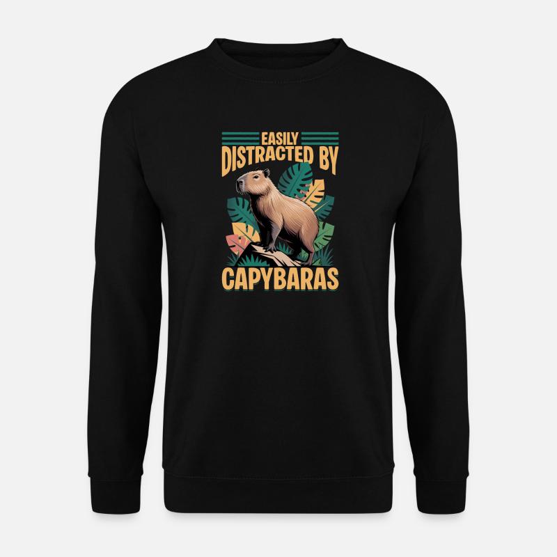 Funny Capybara - Unisex Sweatshirt - black