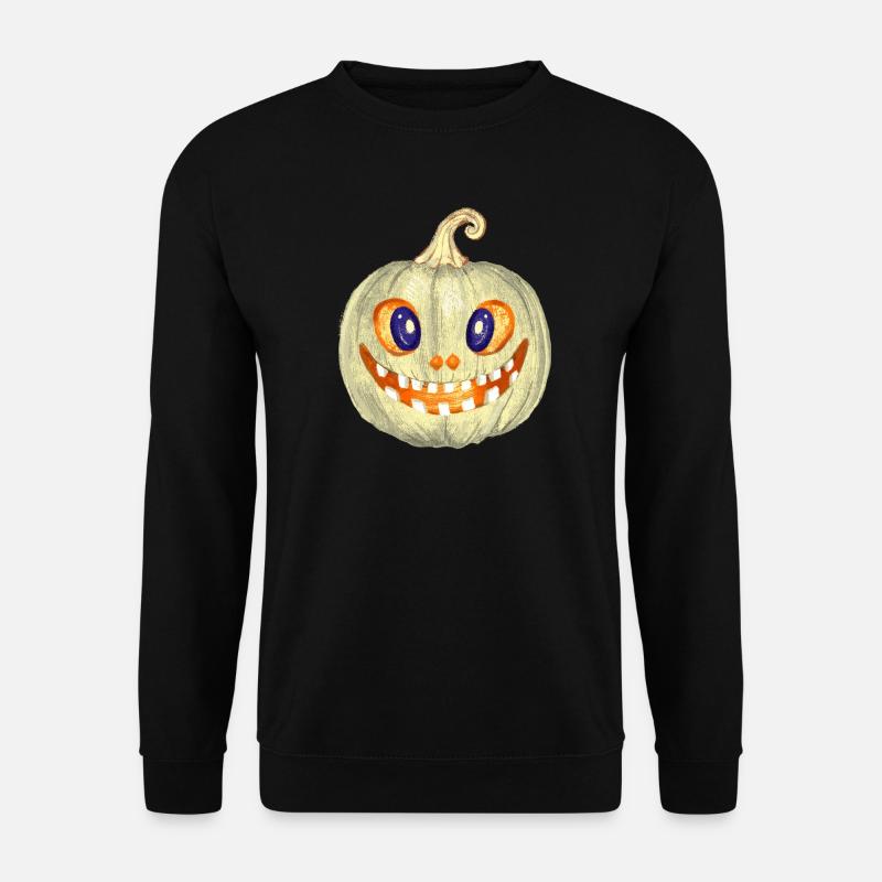 Leuchtende Kürbis Illustration - Unisex Pullover - Schwarz
