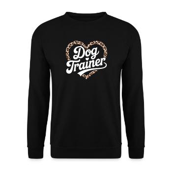 Dresseur de chiens Heart Design - Sweat-shirt Unisexe - noir - Devant - Alina (178cm) & Michal (187cm)