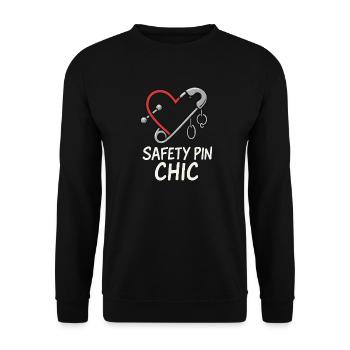 Piercing Addict Body Mod Enthusiast - Sweat-shirt Unisexe - noir - Devant - Alina (178cm) & Michal (187cm)