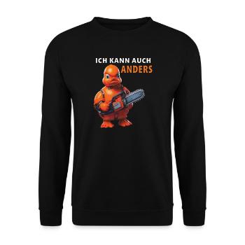 I CAN DO IT DIFFERENTLY - Unisex Sweatshirt - black - Front - Alina (178cm) & Michal (187cm)