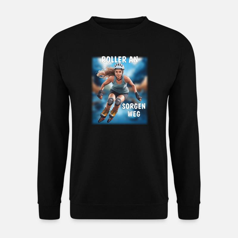 MRS. ROLLER AWAY FROM WORRIES - Unisex Sweatshirt - black