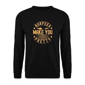 Les burpees fanatiques de fitness vous rendent jolie - Sweat-shirt Unisexe - noir - Devant - Alina (178cm) & Michal (187cm)